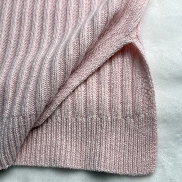 RAILS Joelle Rib Wool & Cashmere Sweater in Petal Melange Pink Size Small - Picture 8 of 9